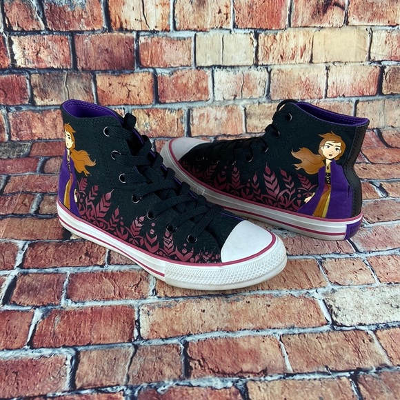 CONVERSE ALL-STAR CHUCK TAYLOR X FROZEN COLLAB HITOPS, YOUTHS SIZE 3 GUC - Picture 1 of 11